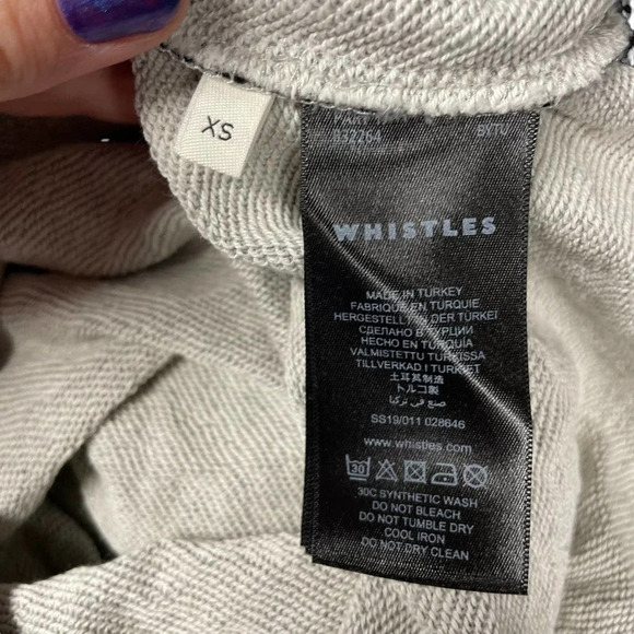 Whistles‎ Cheetah Flocked Sweatshirt Grey Marl Size XS - Picture 8 of 9